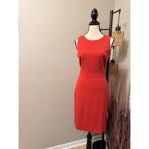 J. Crew Dress Red Sleeveless Lined Sheath Size 4 NWT